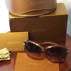 Gucci Sunglasses Rose Color Swarovski Crystal GG